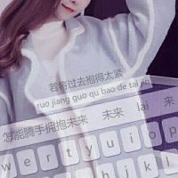 有键盘的qq女生头像