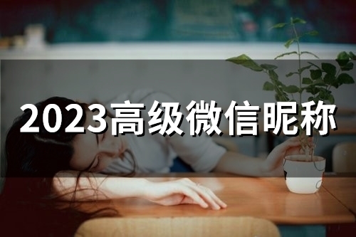 2023高级微信昵称(精选49个)