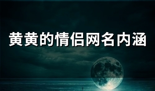 黄黄的情侣网名内涵(46个)