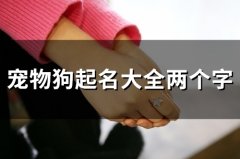 宠物狗起名大全两个字(51个)