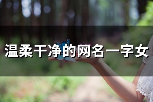 温柔干净的网名一字女(精选58个)