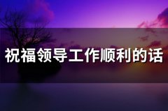 祝福领导工作顺利的话(精选35句)