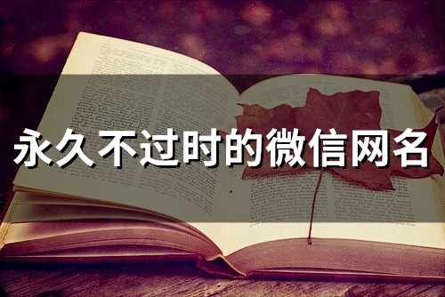 永久不过时的微信网名(精选53个) 永久不过时的微信网名(精选53个)