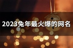 2023兔年最火爆的网名(精选50个)