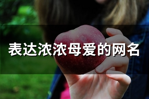 表达浓浓母爱的网名(精选55个)