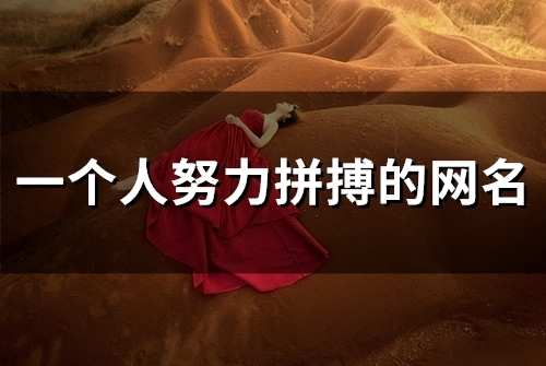 一个人努力拼搏的网名(精选57个)