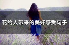 花给人带来的美好感受句子(48句)