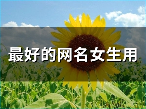 最好的网名女生用(56个)