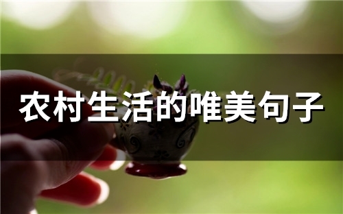 农村生活的唯美句子(51句)