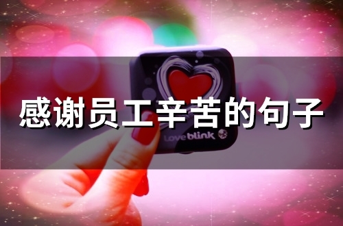 感谢员工辛苦的句子(精选41句)