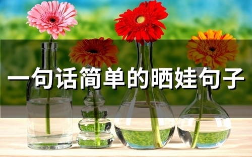 一句话简单的晒娃句子(精选59句)