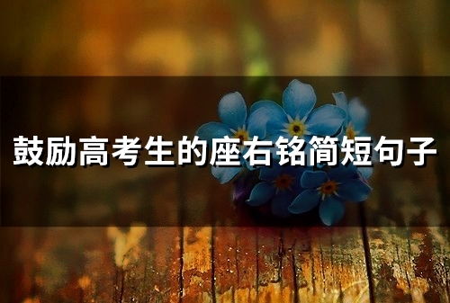 鼓励高考生的座右铭简短句子(精选57句)