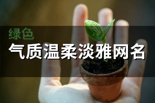 气质温柔淡雅网名(58个)