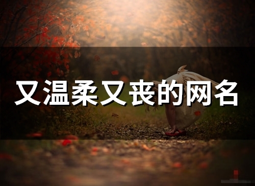 又温柔又丧的网名(55个)