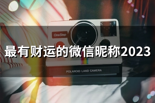 最有财运的微信昵称2023(精选45个)
