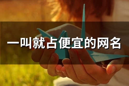 一叫就占便宜的网名(精选48个)