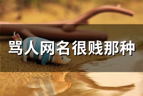 骂人网名很贱那种(精选52个)