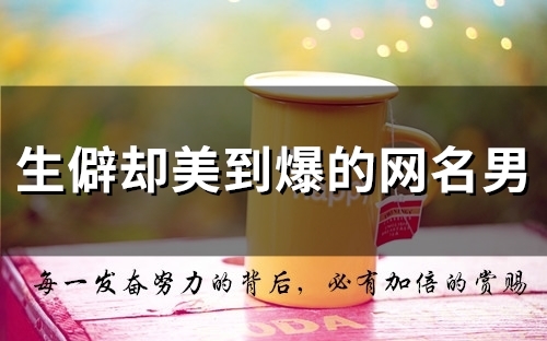 生僻却美到爆的网名男(精选54个)