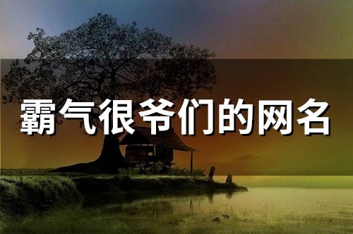 霸气很爷们的网名(53个)