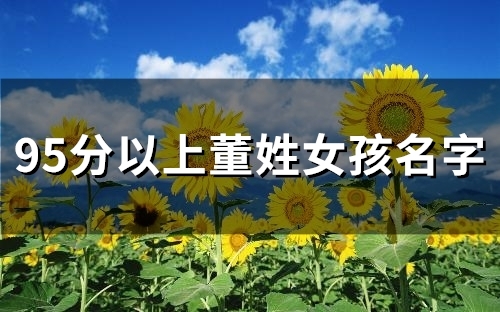 95分以上董姓女孩名字(18个)