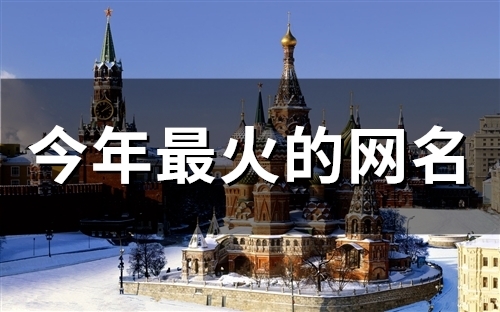 今年最火的网名(60个)