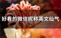 好看的微信昵称英文仙气(精选74个)