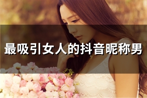 最吸引女人的抖音昵称男(精选459个)