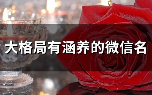 大格局有涵养的微信名(精选676个)