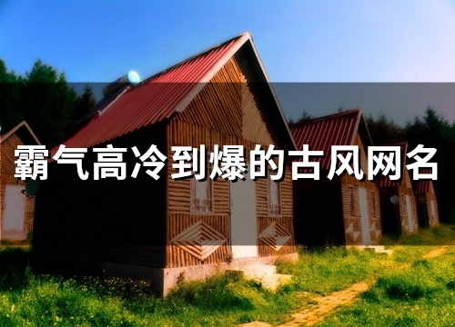 霸气高冷到爆的古风网名(167个)