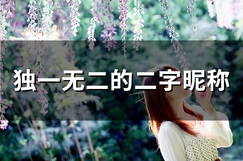 独一无二的二字昵称(80个)
