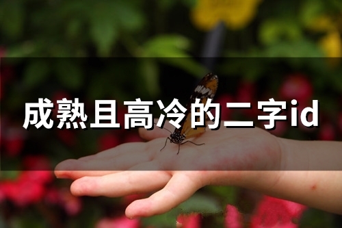 成熟且高冷的二字id(精选259个) 成熟且高冷的二字id(精选259个)