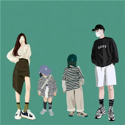 2023最火一家四口头像(44张)