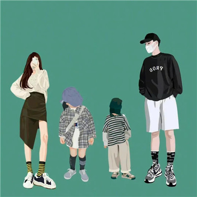 2023最火一家四口头像(44张)