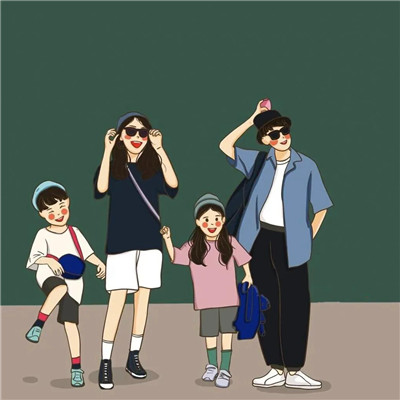 2023最火一家四口头像(44张)