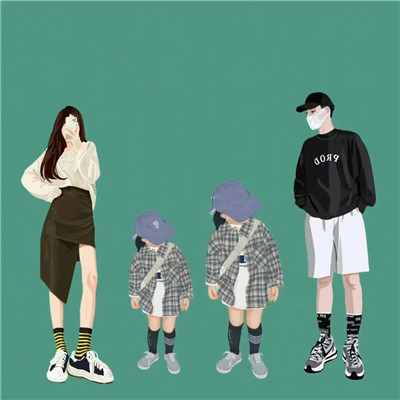 2023最火一家四口头像(44张)