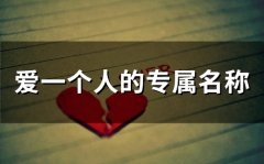 爱一个人的专属名称(精选95个)