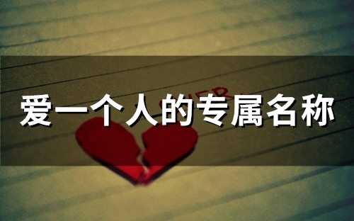 爱一个人的专属名称(精选95个)