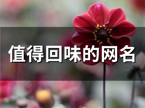 值得回味的网名(80个) 值得回味的网名(80个)