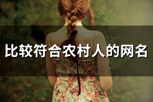 比较符合农村人的网名(精选80个)