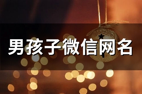 男孩子微信网名(精选129个)