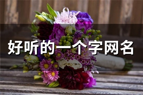 好听的一个字网名(精选143个)