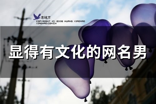 显得有文化的网名男(精选87个)