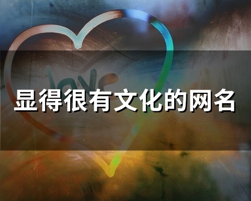 显得很有文化的网名(154个) 显得很有文化的网名(154个)