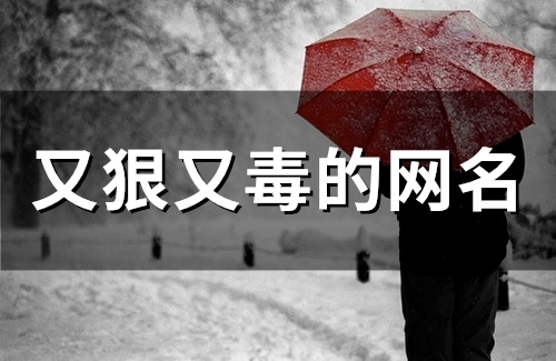 又狠又毒的网名(精选38个)