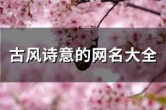 古风诗意的网名大全(99个)