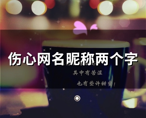 伤心网名昵称两个字(134个)