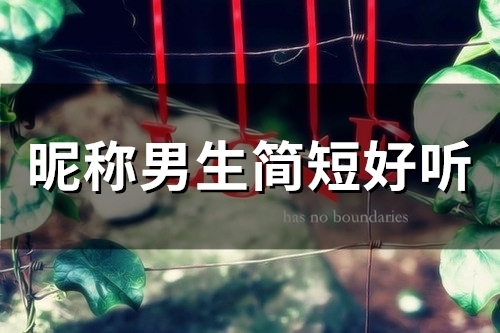 昵称男生简短好听(精选152个)