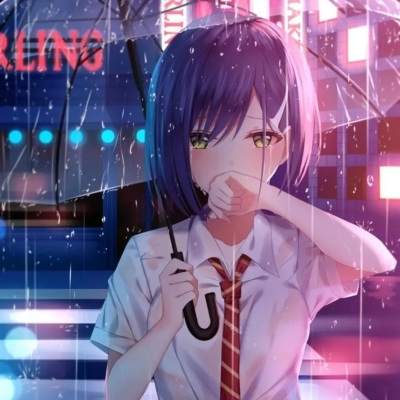 抑郁哭泣女生动漫头像(精选16张)