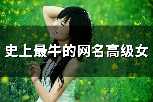 史上最牛的网名高级女(精选124个)