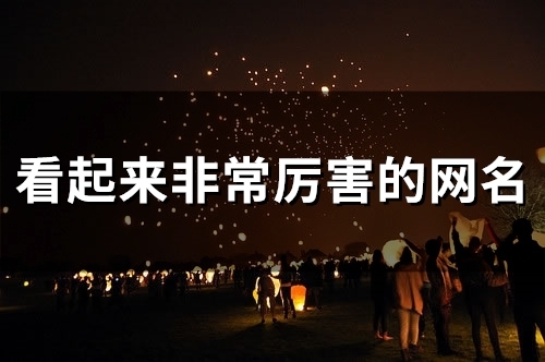 看起来非常厉害的网名(精选141个)